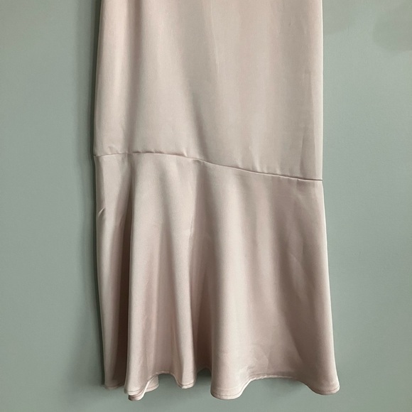 SAM EDELMAN Blush Pink Satin MIDI Sleeveless Dress Size 0 - Picture 5 of 15